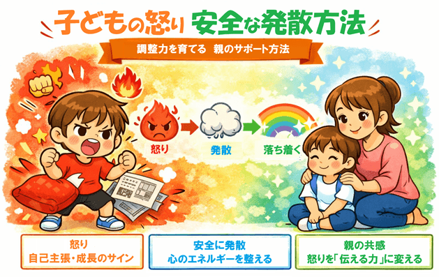 子どもの怒りを安全に発散させる方法｜感情を育てる親のサポート術