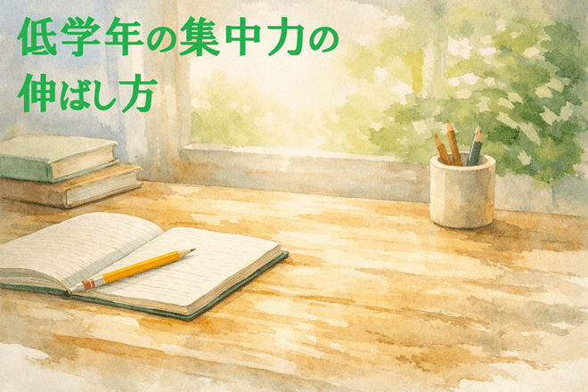 低学年の集中力の伸ばし方｜「続ける力」を育てる家庭の工夫