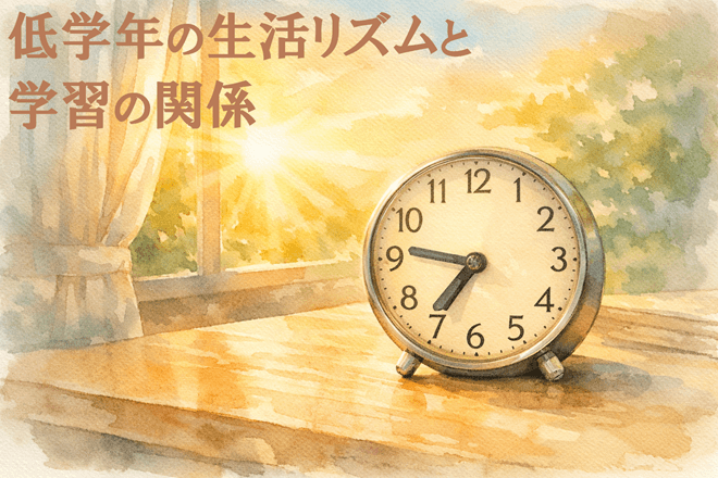 低学年の生活リズムと学習の関係｜集中力を育てる環境づくり