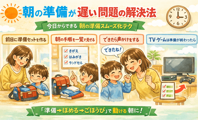 朝の準備が遅い・ダラダラ問題の解決法
