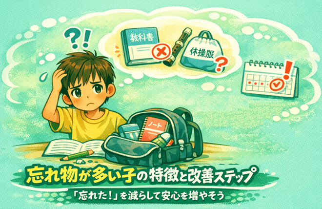 忘れ物が多い子の特徴と改善ステップ
