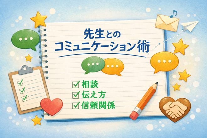 先生とのコミュニケーション術｜信頼関係を育てる相談のコツ